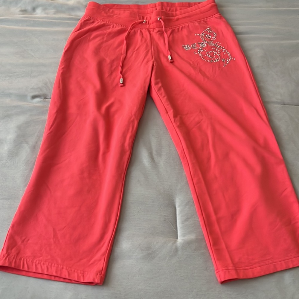 BCBG coral embellished straight leg capri - Picture 3 of 5